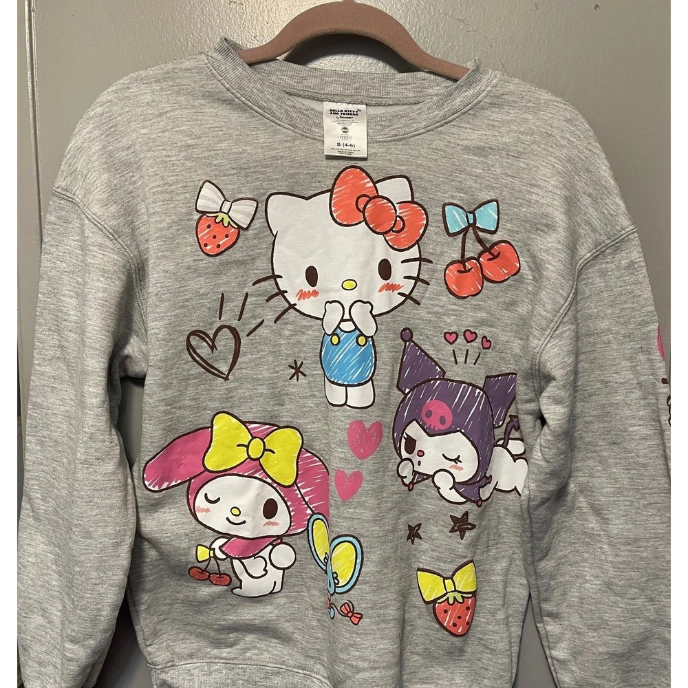 Hello Kitty & Friends Sanrio Grey Sweatshirt Youth S (4-6)
